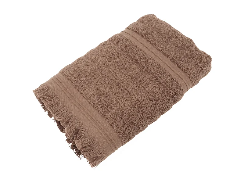 Serviette de toilette 50x100 cm NATURAL STRIPES marron