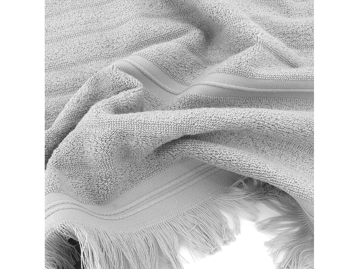 Drap de douche 70x140 cm NATURAL STRIPES gris platine