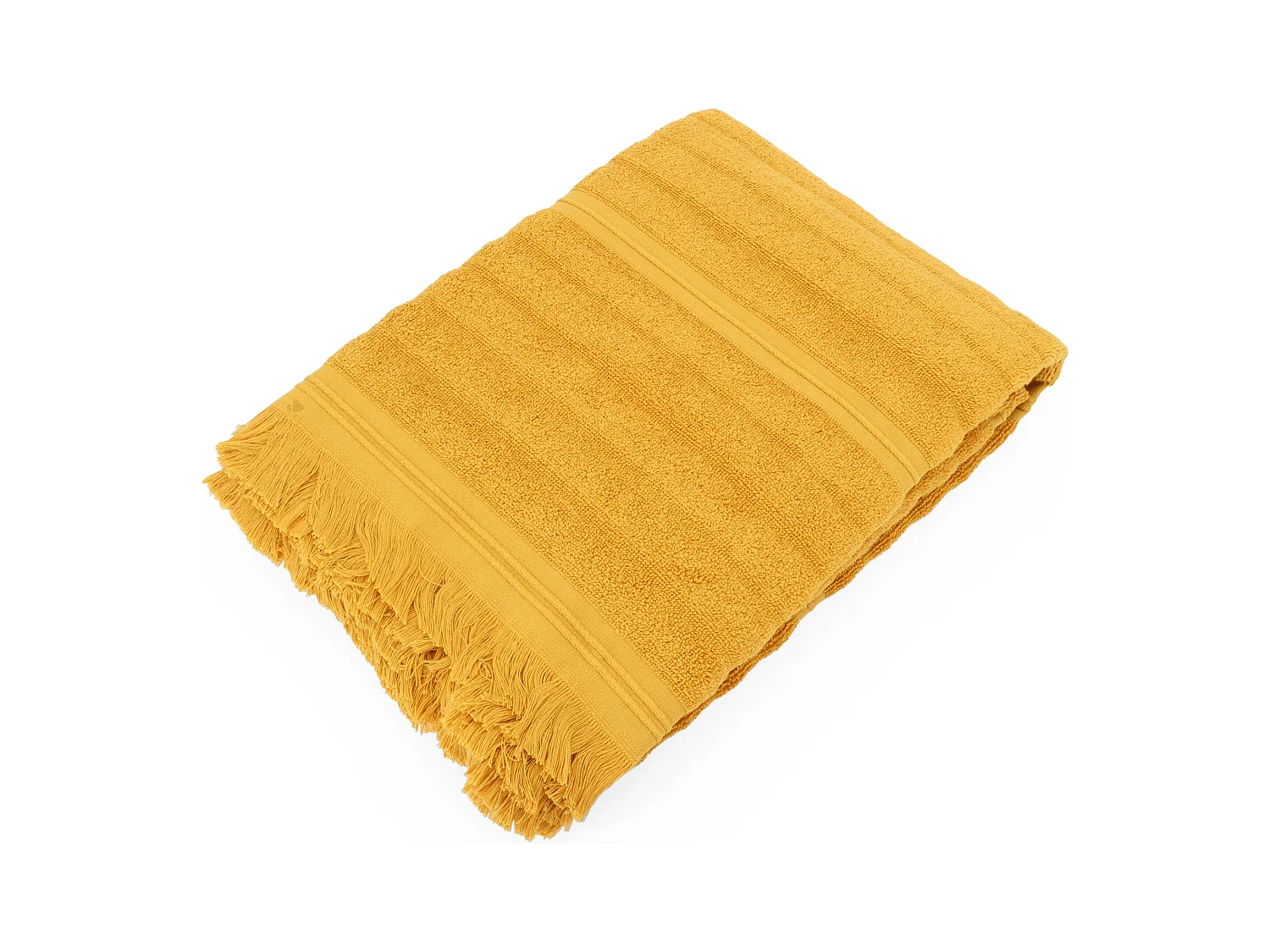 Drap de bain 100x150 cm NATURAL STRIPES curry