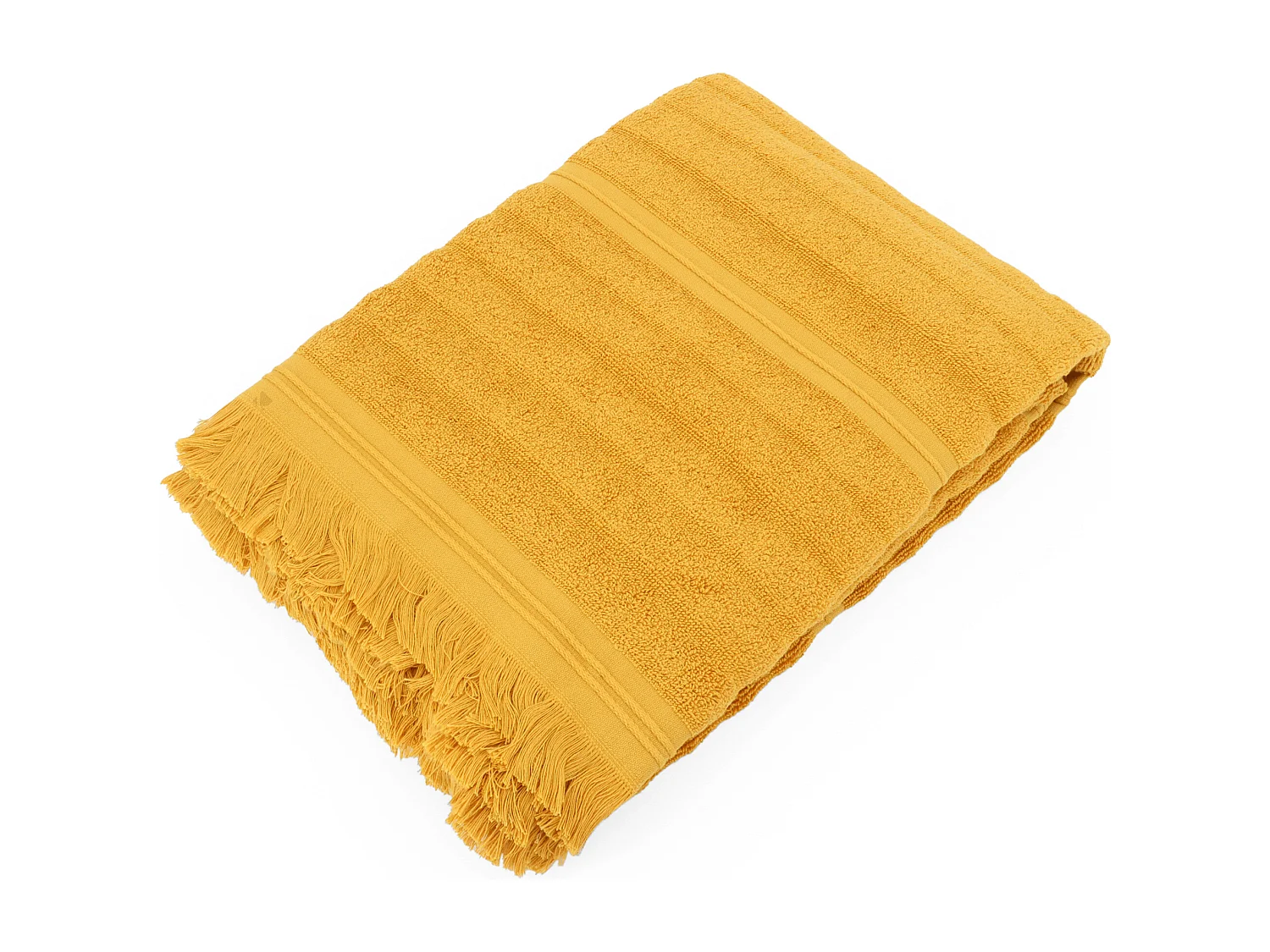 Drap de bain 100x150 cm NATURAL STRIPES curry