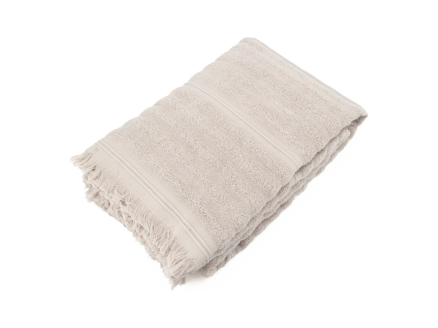 Drap de bain 100x150 cm NATURAL STRIPES blanc crème
