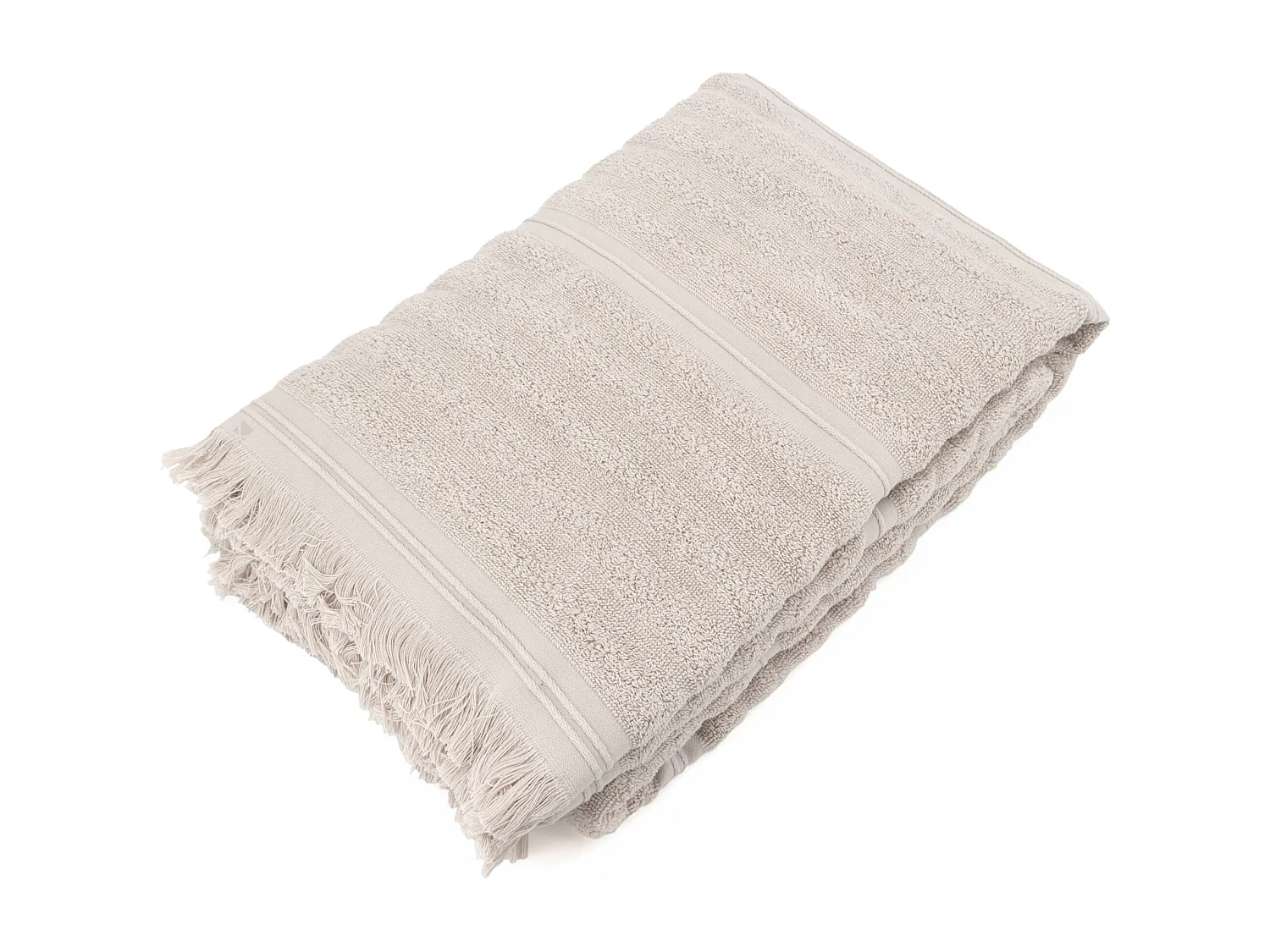 Drap de bain 100x150 cm NATURAL STRIPES blanc crème