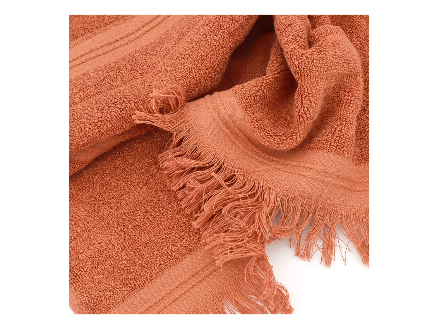 Drap de douche 70x140 cm NATURAL STRIPES ocre