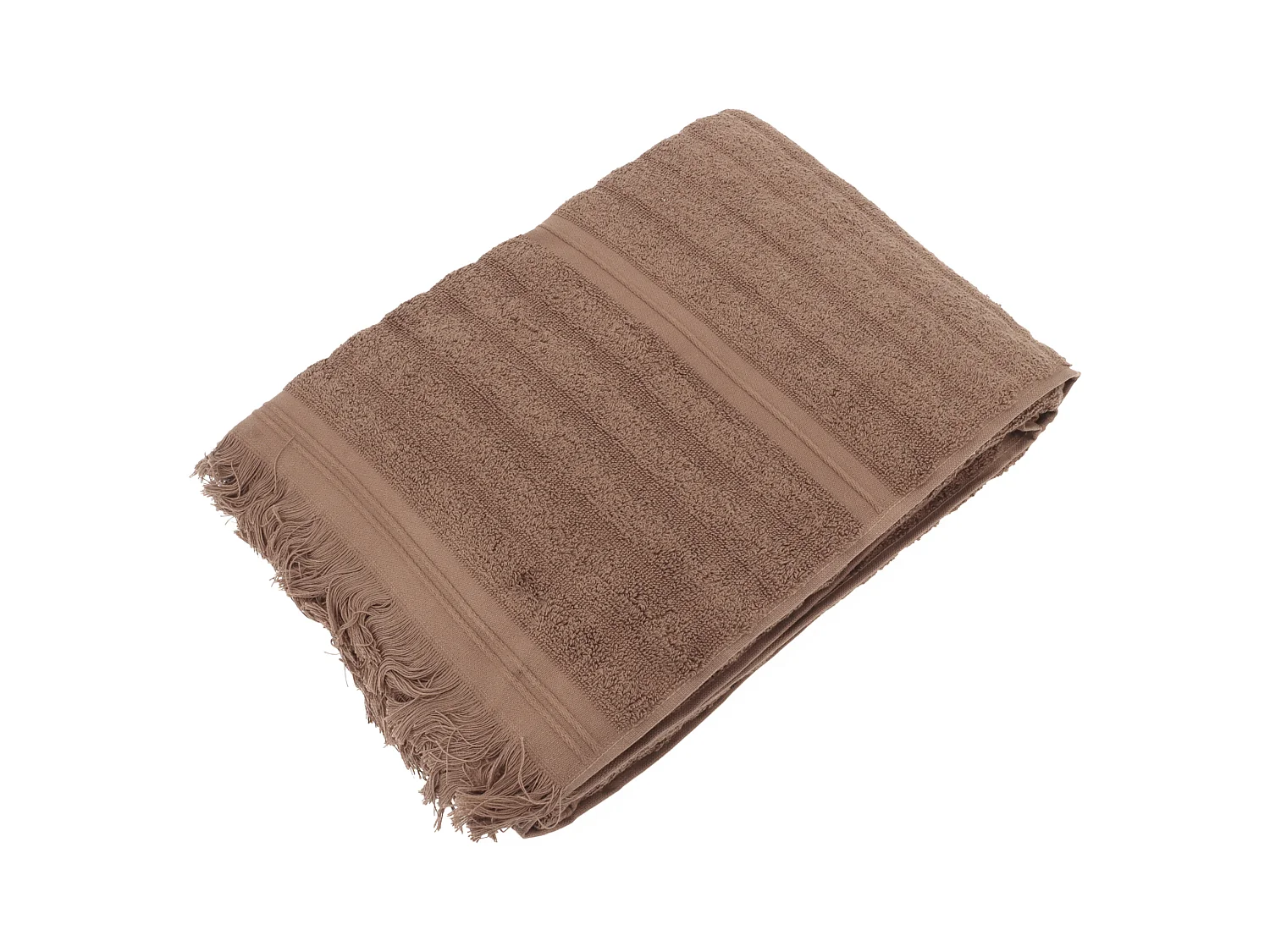 Drap de bain 100x150 cm NATURAL STRIPES marron
