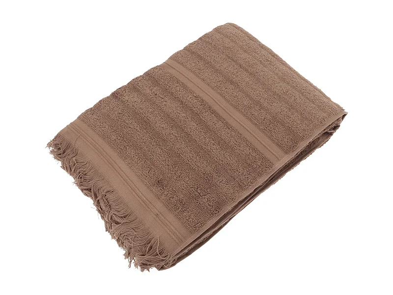 Drap de bain 100x150 cm NATURAL STRIPES marron