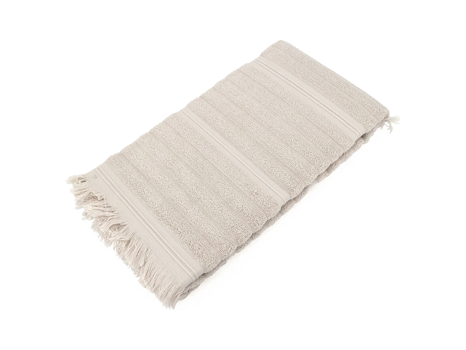 Drap de douche 70x140 cm NATURAL STRIPES blanc crème