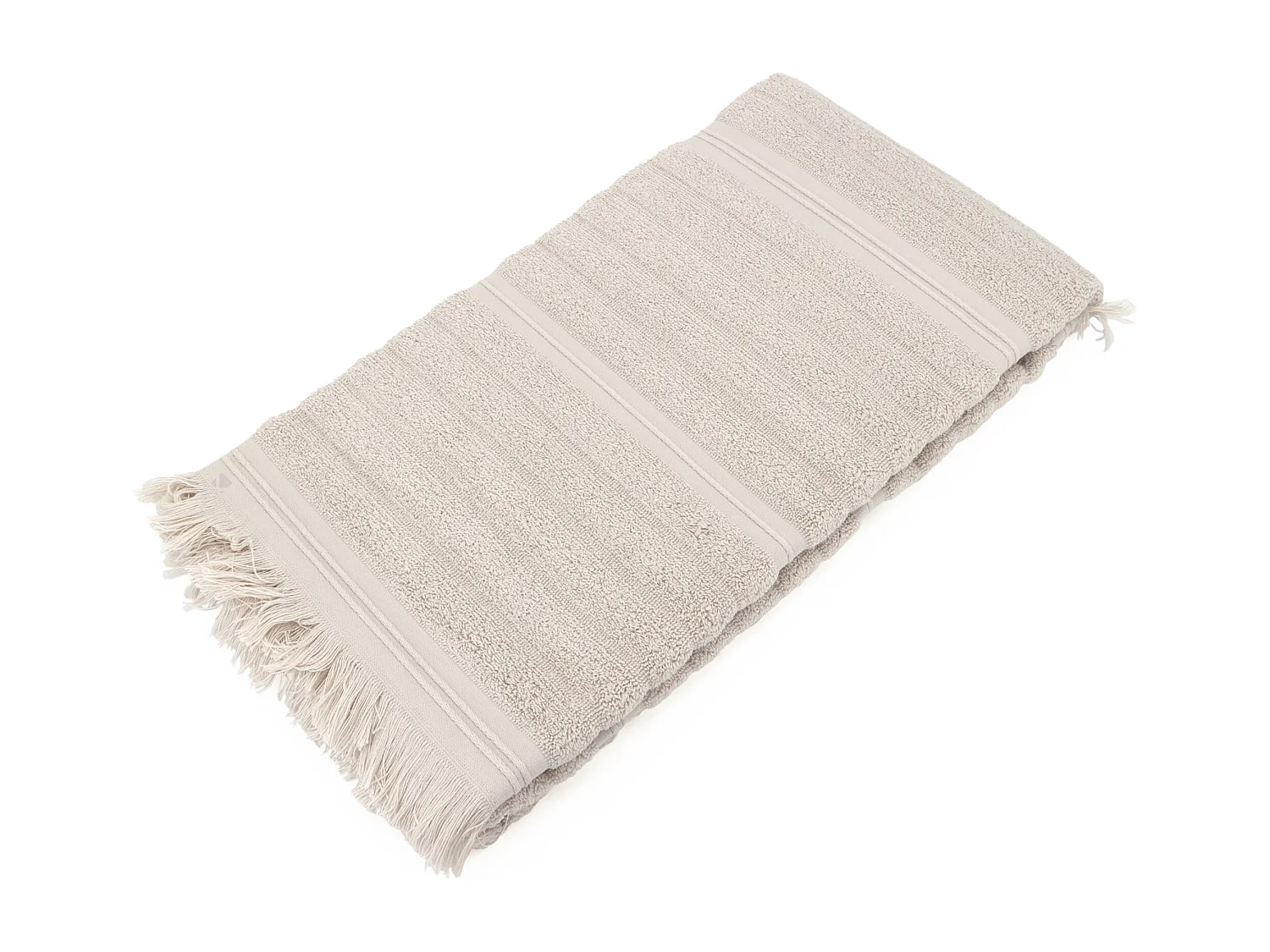 Drap de douche 70x140 cm NATURAL STRIPES blanc crème
