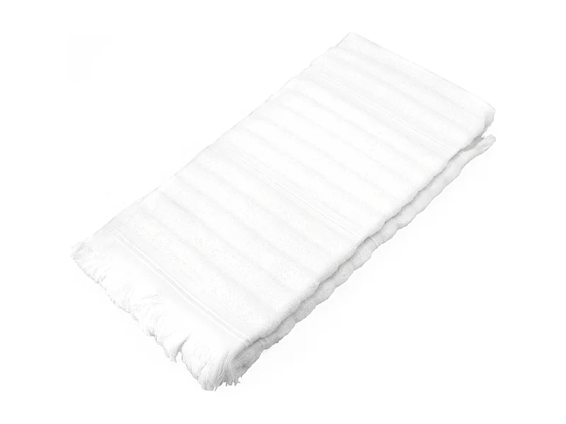Drap de douche 70x140 cm NATURAL STRIPES blanc