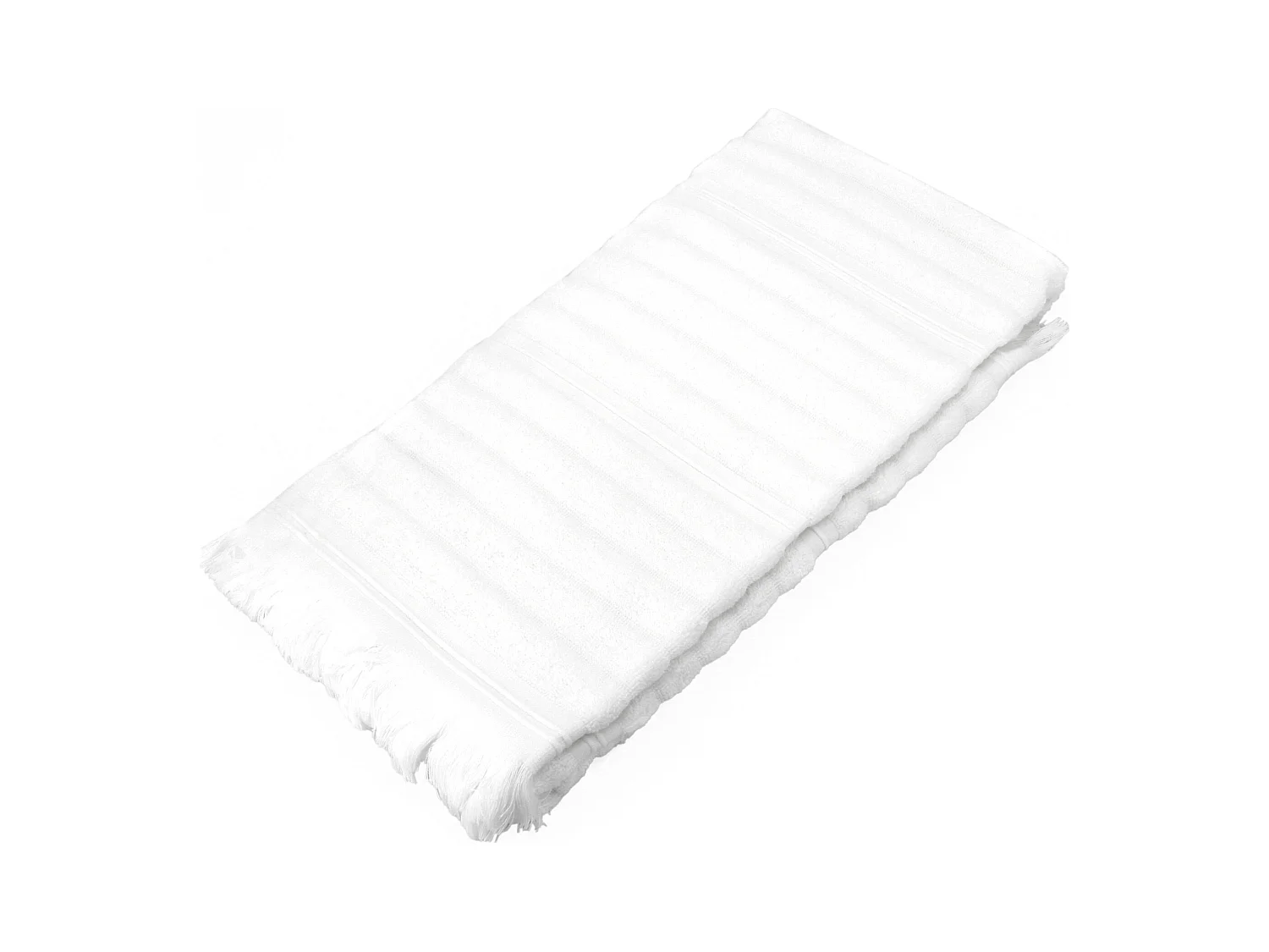 Drap de douche 70x140 cm NATURAL STRIPES blanc