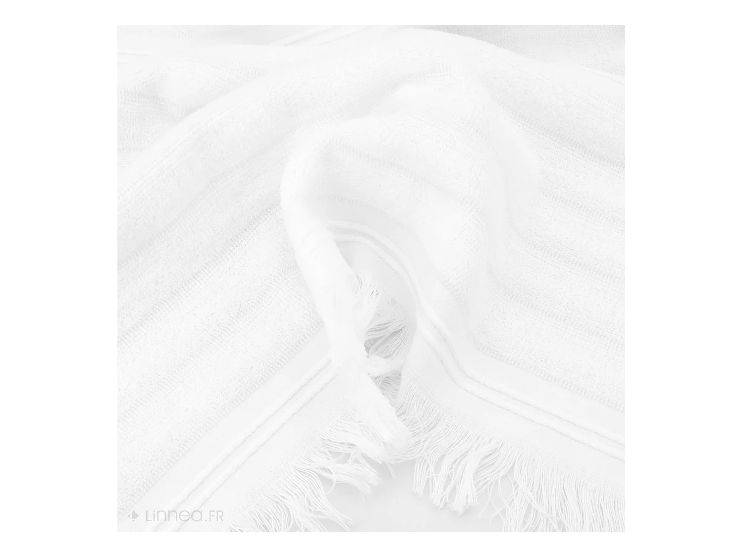 Drap de douche 70x140 cm NATURAL STRIPES blanc