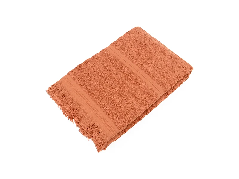 Drap de bain 100x150 cm NATURAL STRIPES ocre