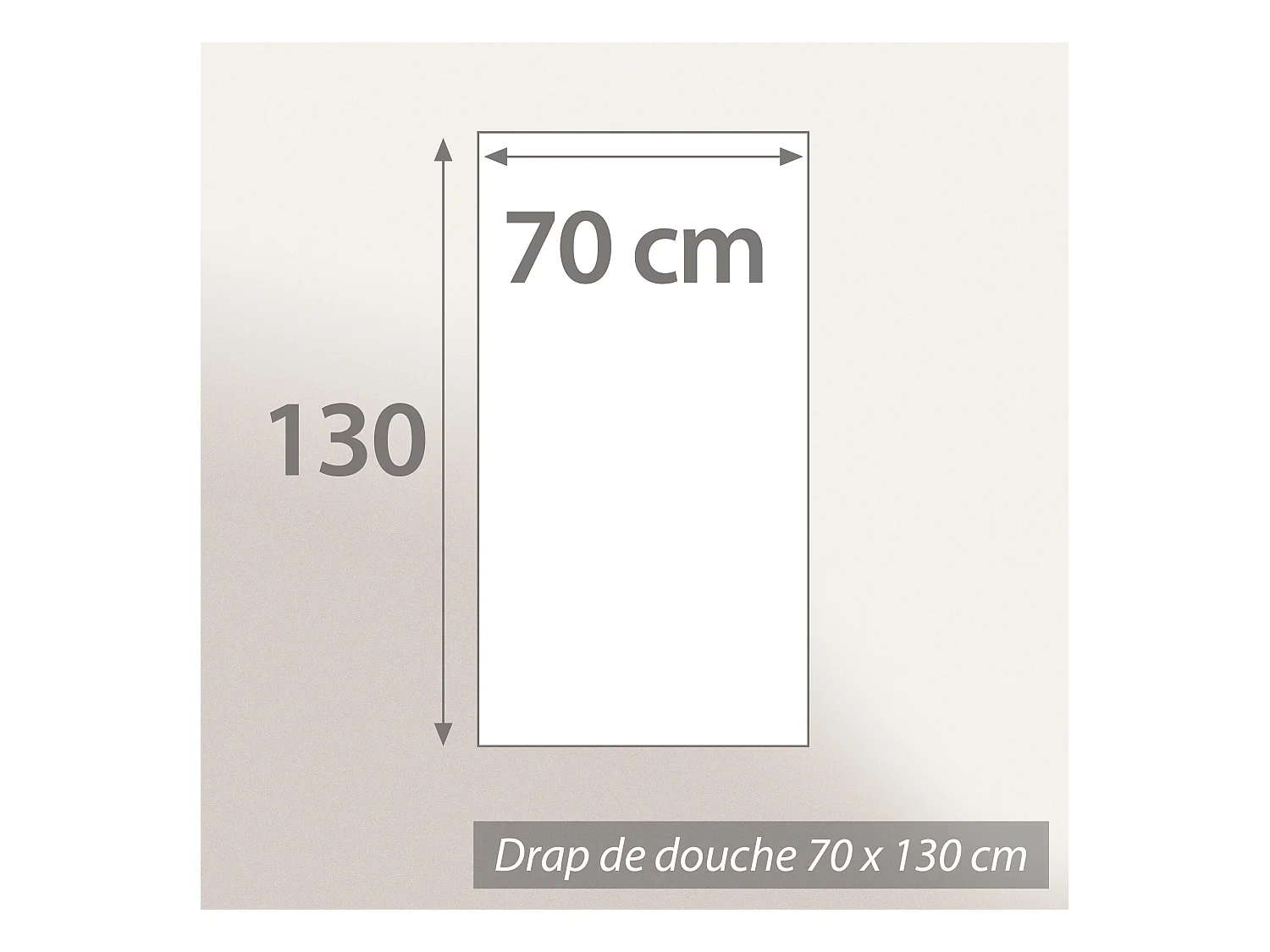Drap de douche 70x130 cm LUXOR beige