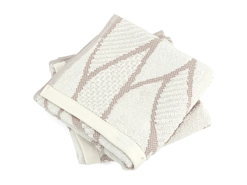 Lot de 2 serviettes invité 33x50 cm BAMBOO LINE rose