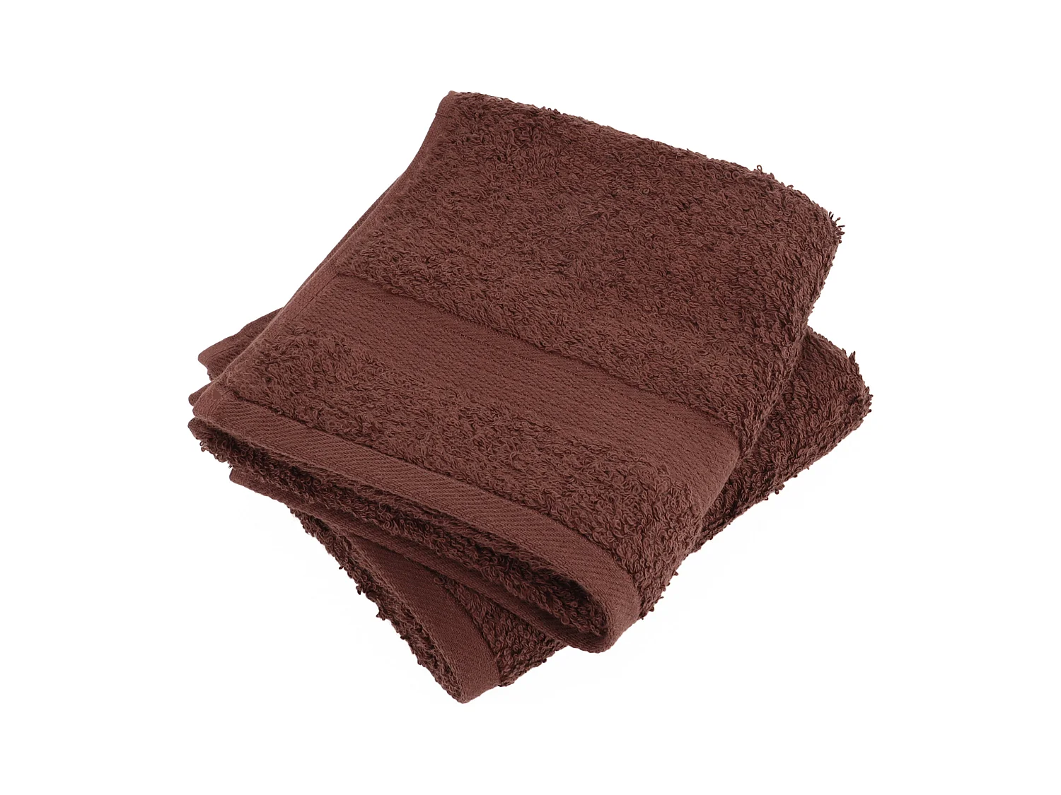 Lot de 2 serviettes invité 30x50 cm LUXOR marron