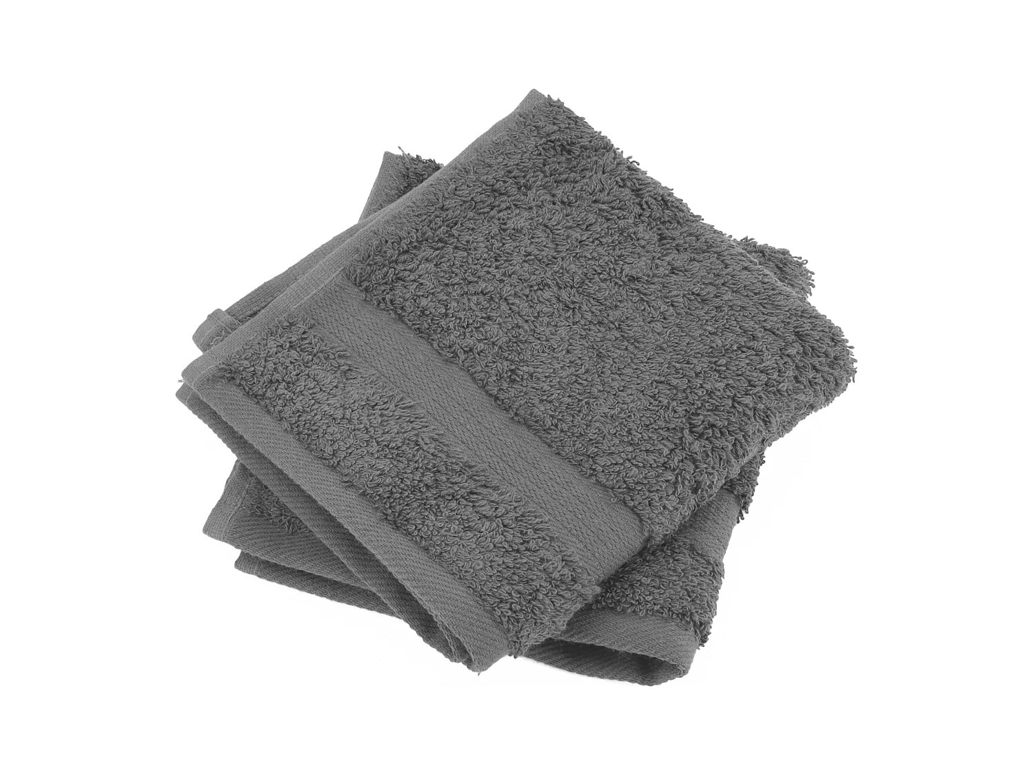 Lot de 2 serviettes invité 30x30 cm LUXOR anthracite