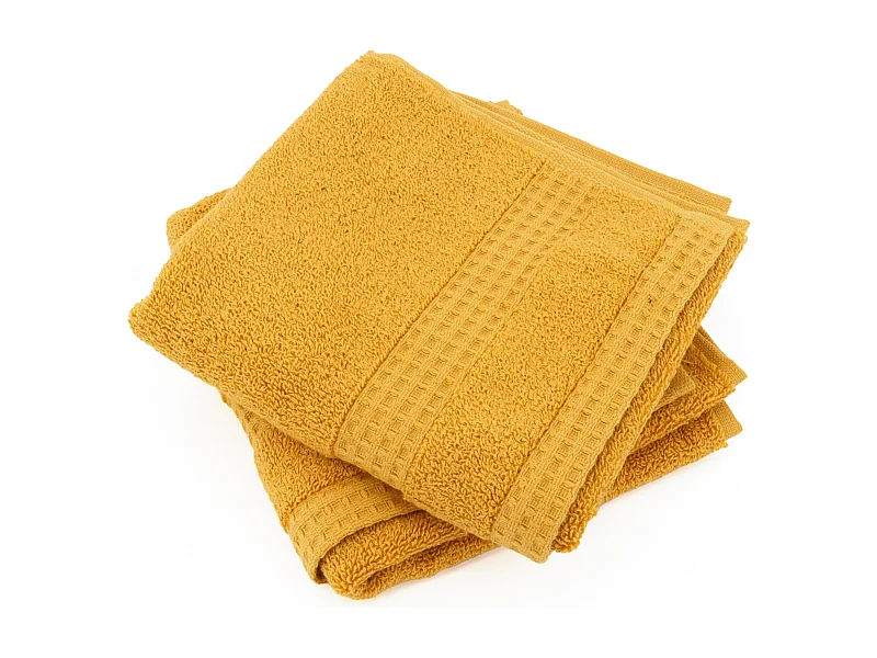 Lot de 2 serviettes invité 33x50 cm NATURAL curry