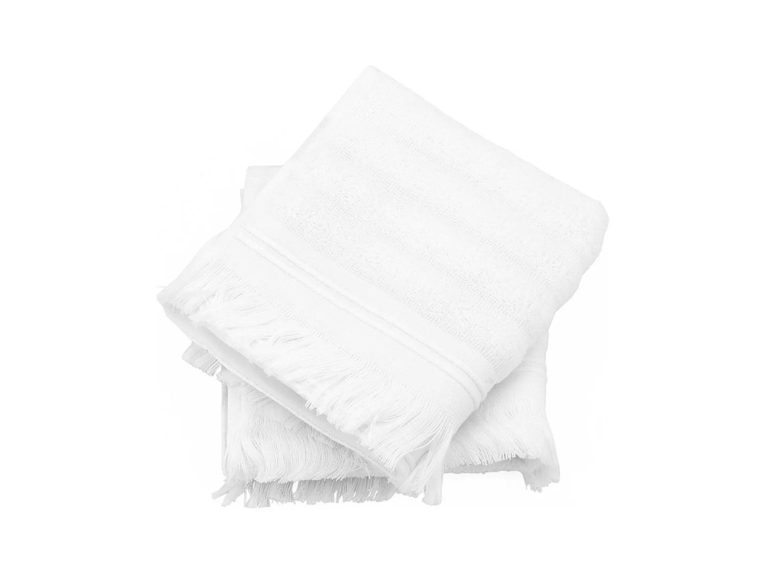 Lot de 2 serviettes invité 33x50 cm NATURAL STRIPES blanc