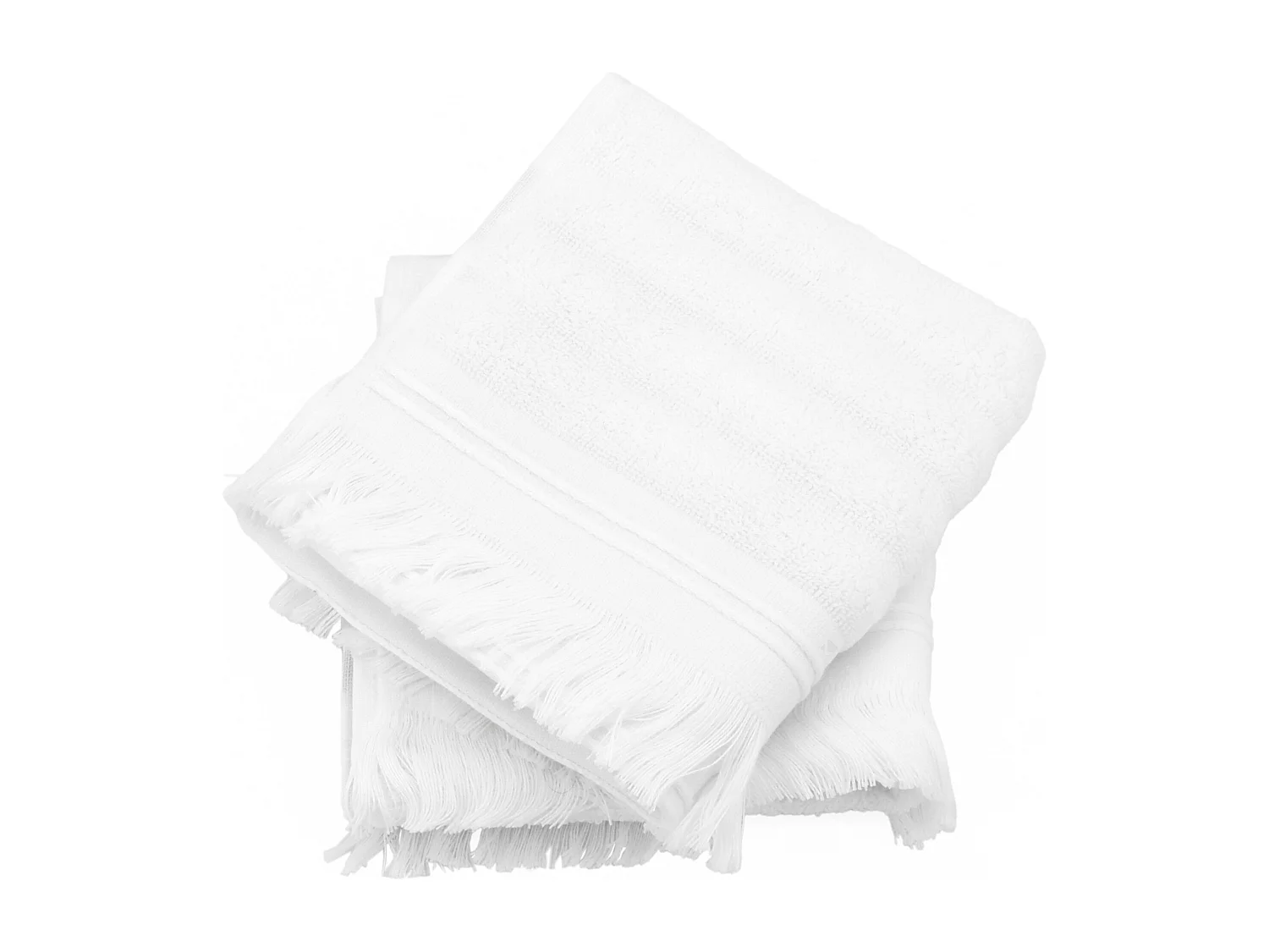 Lot de 2 serviettes invité 33x50 cm NATURAL STRIPES blanc