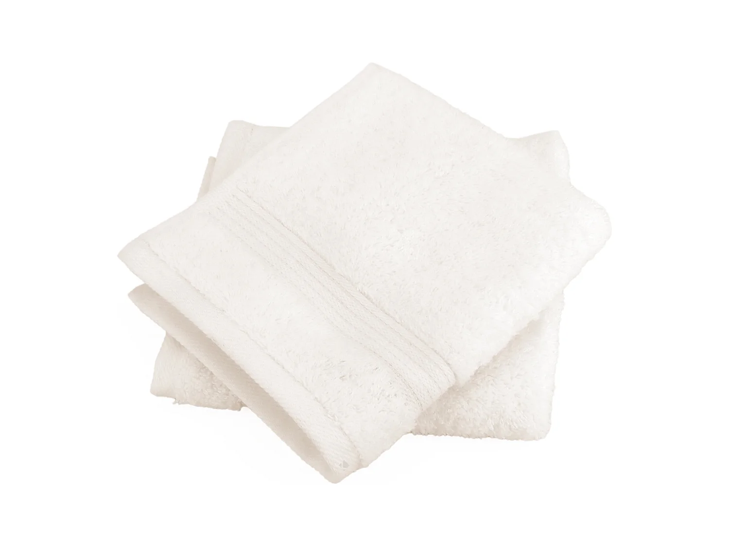 Lot de 2 serviettes invité 30x30 cm LUXOR blanc crème