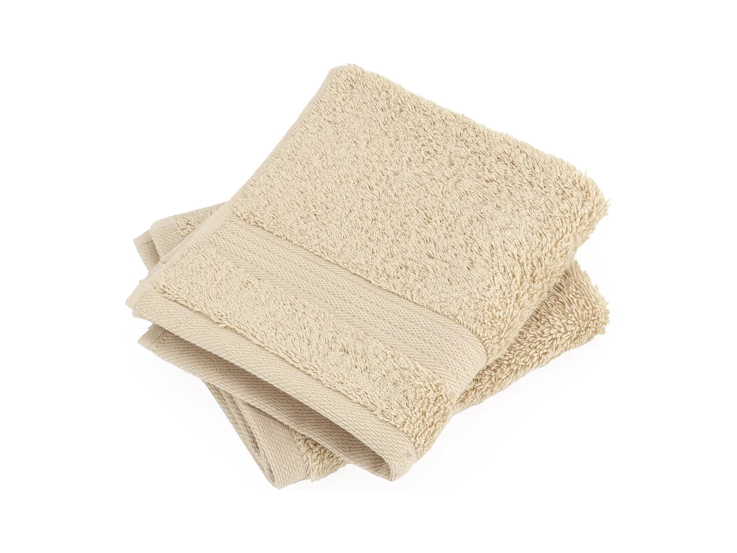 Lot de 2 serviettes invité 30x50 cm LUXOR beige