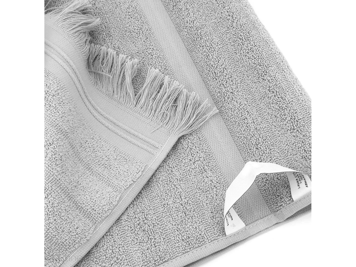 Lot de 2 serviettes invité 33x50 cm NATURAL STRIPES gris platine