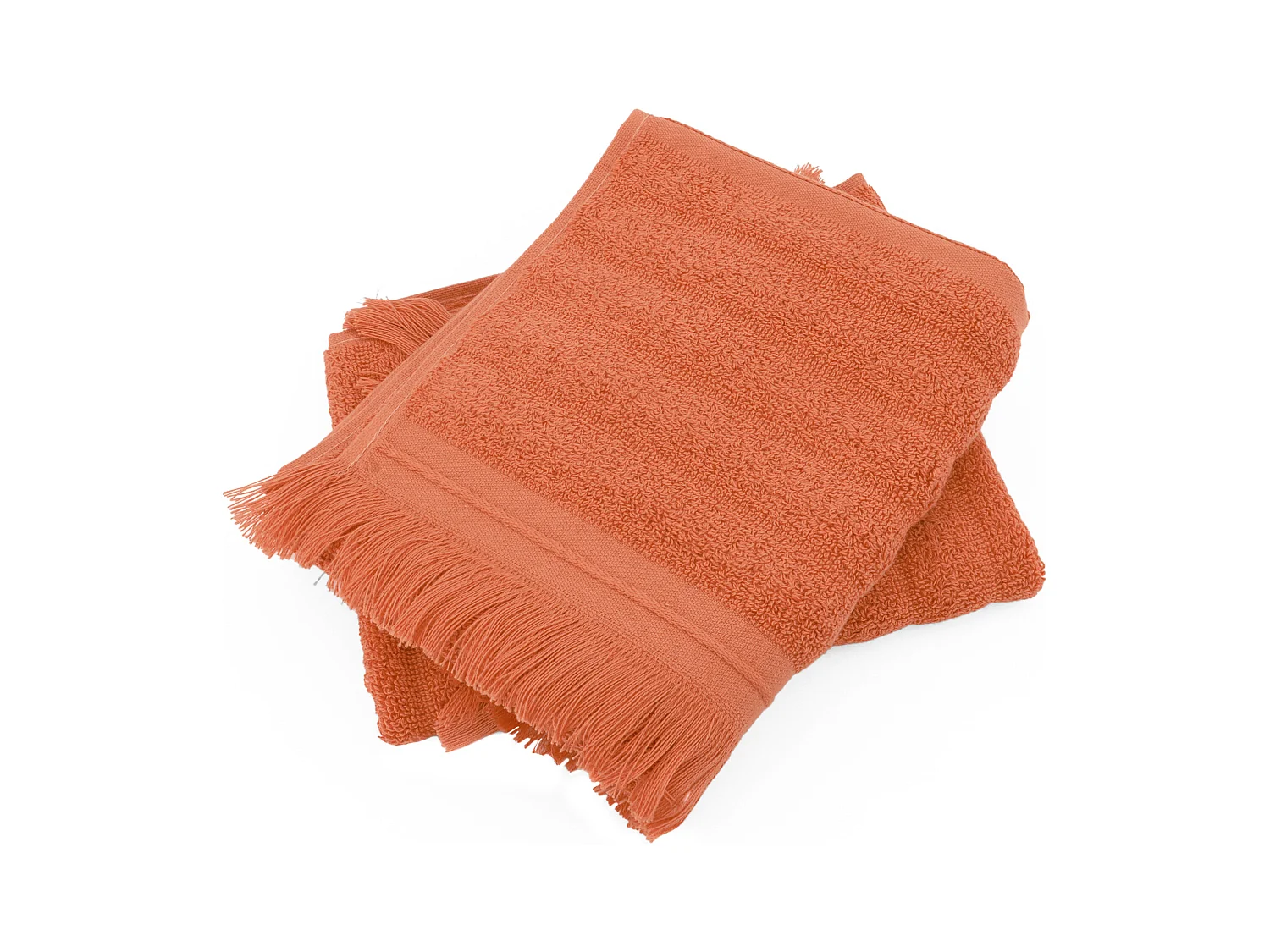 Lot de 2 serviettes invité 33x50 cm NATURAL STRIPES ocre