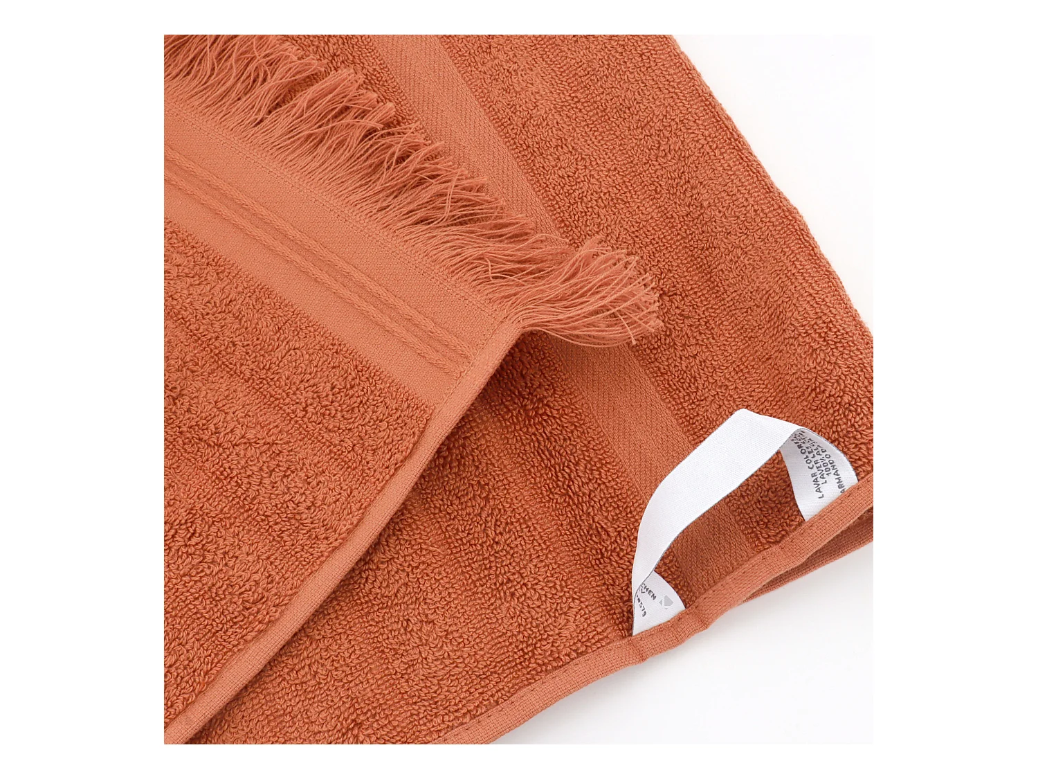 Lot de 2 serviettes invité 33x50 cm NATURAL STRIPES ocre