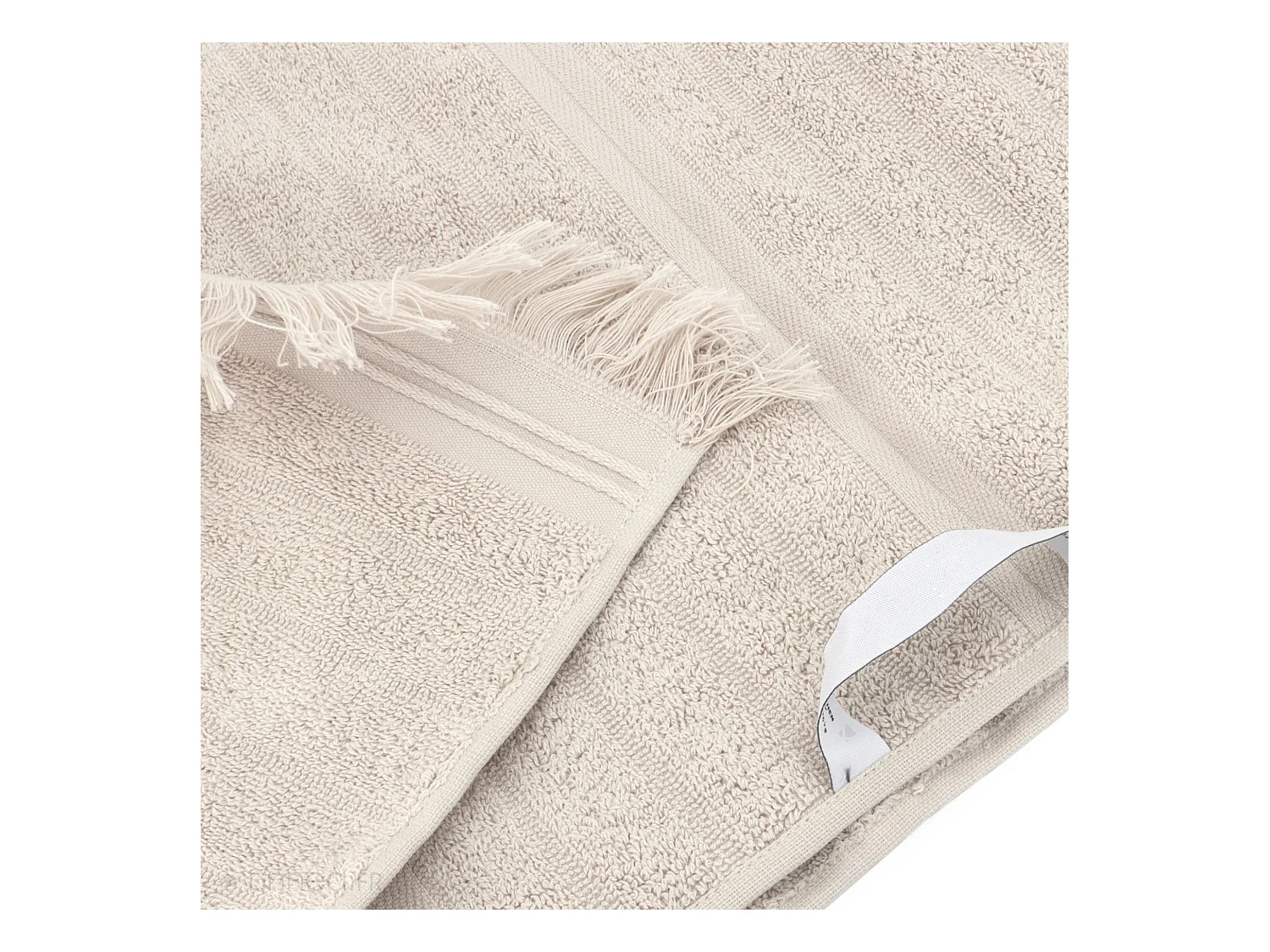 Lot de 2 serviettes invité 33x50 cm NATURAL STRIPES blanc crème