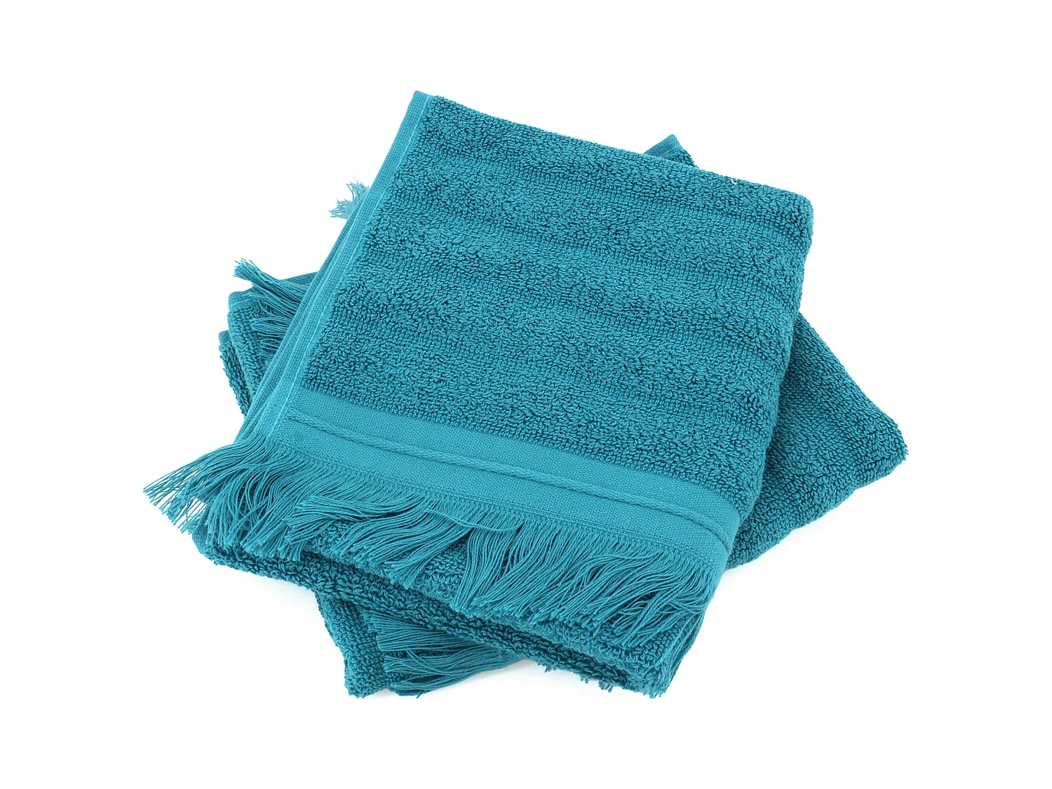 Lot de 2 serviettes invité 33x50 cm NATURAL STRIPES canard