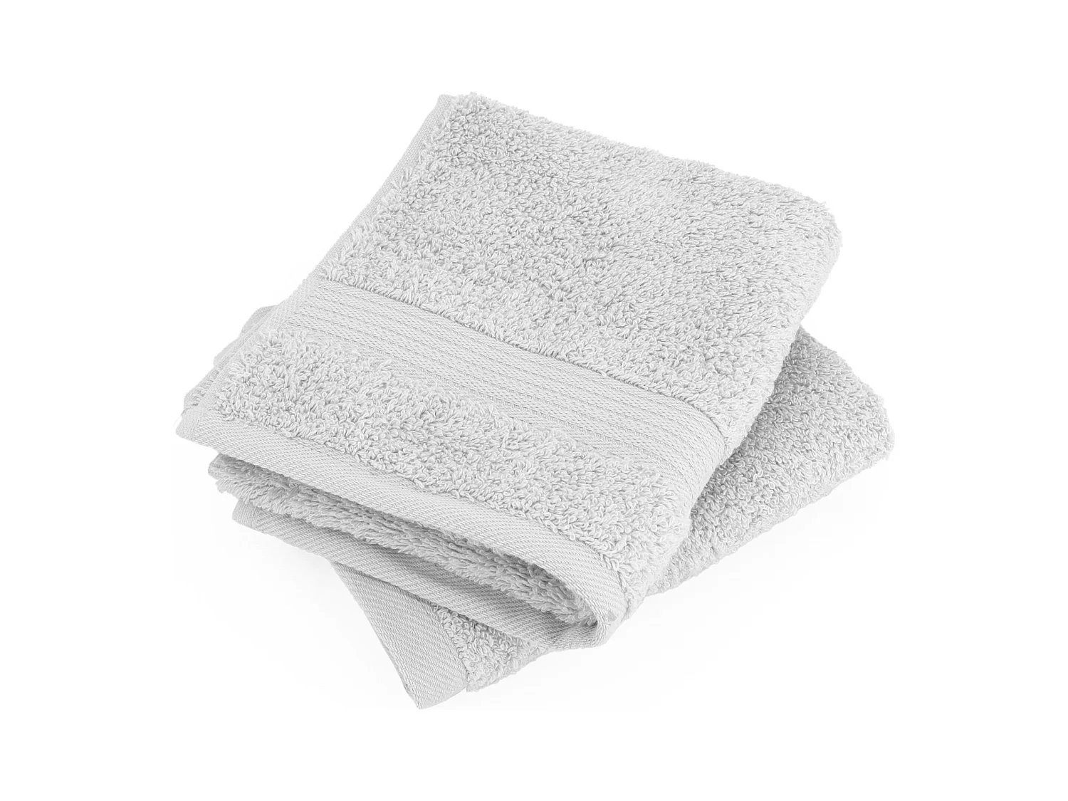 Lot de 2 serviettes invité 30x30 cm LUXOR argent