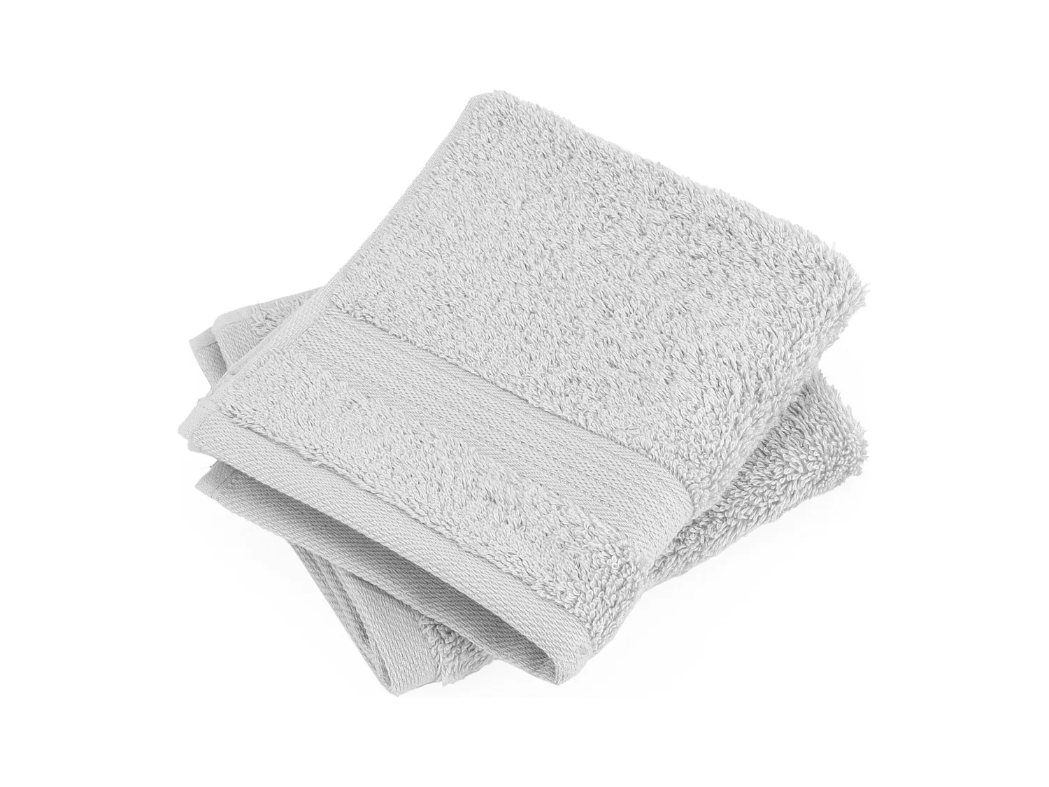 Lot de 2 serviettes invité 30x50 cm LUXOR argent