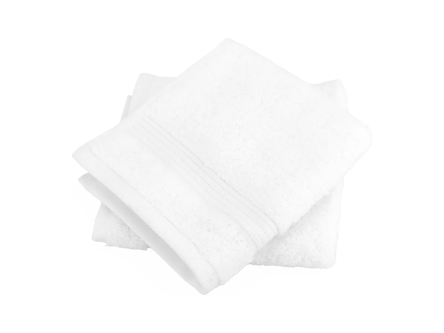 Lot de 2 serviettes invité 30x30 cm LUXOR blanc