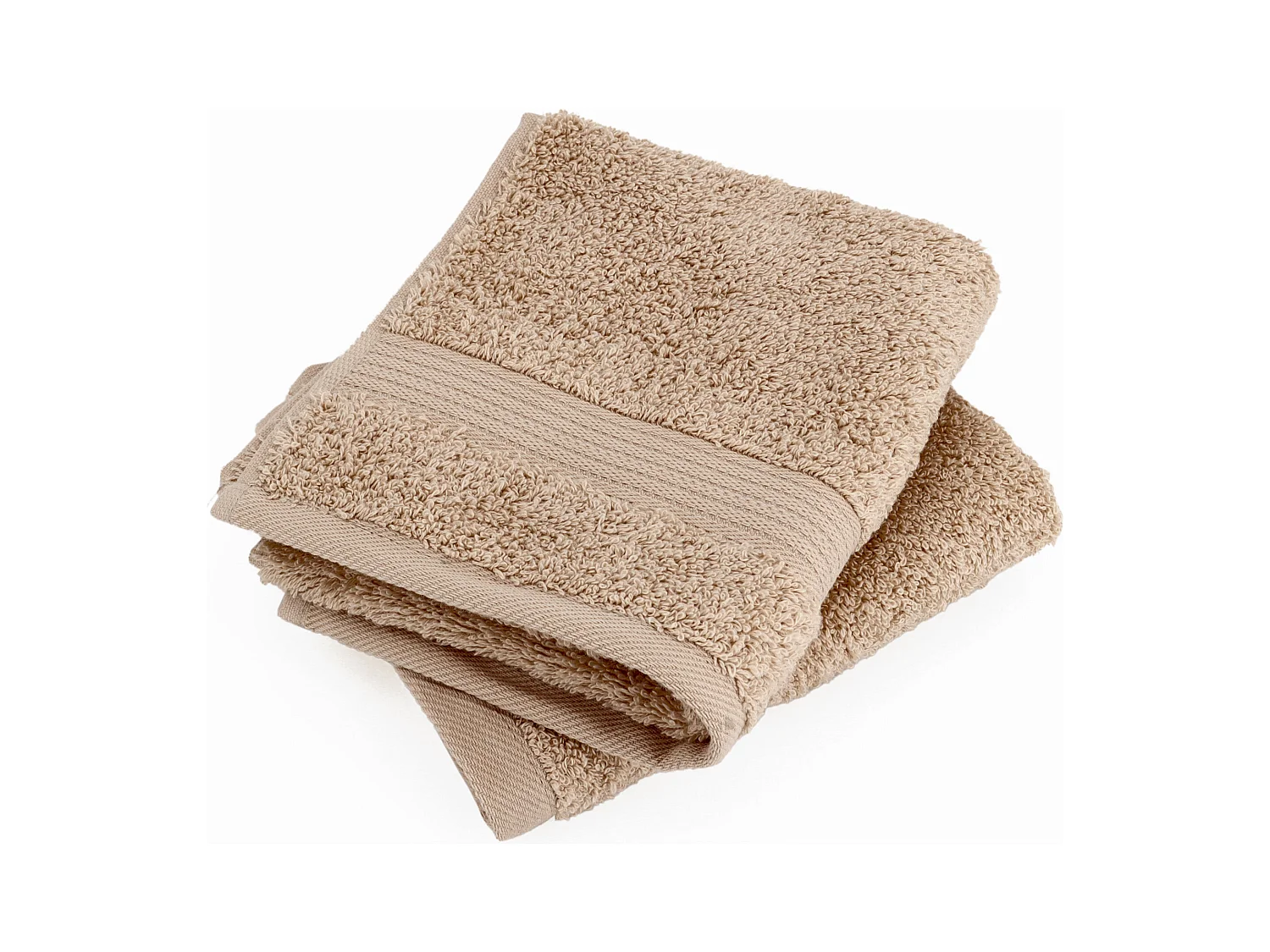 Lot de 2 serviettes invité 30x30 cm LUXOR taupe