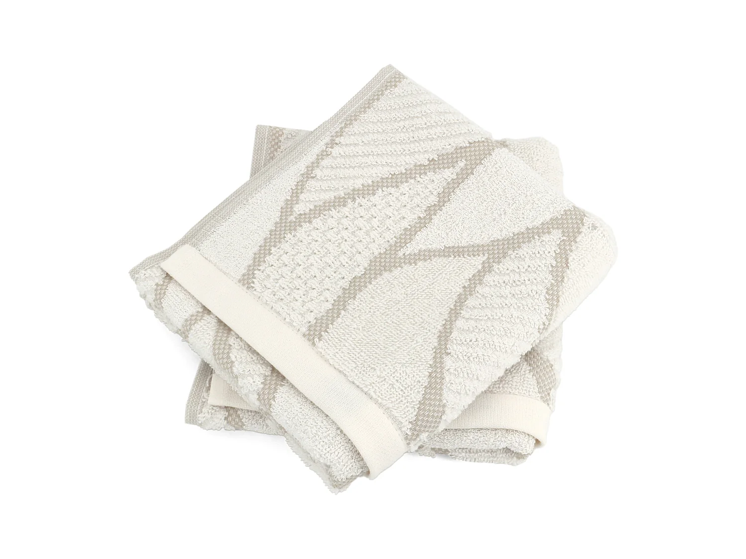 Lot de 2 serviettes invité 33x50 cm BAMBOO LINE beige