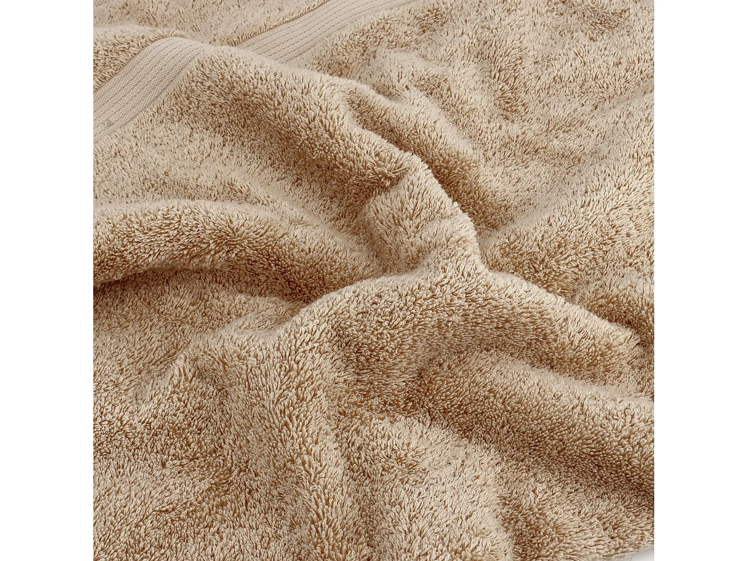 Lot de 2 serviettes invité 30x50 cm LUXOR taupe