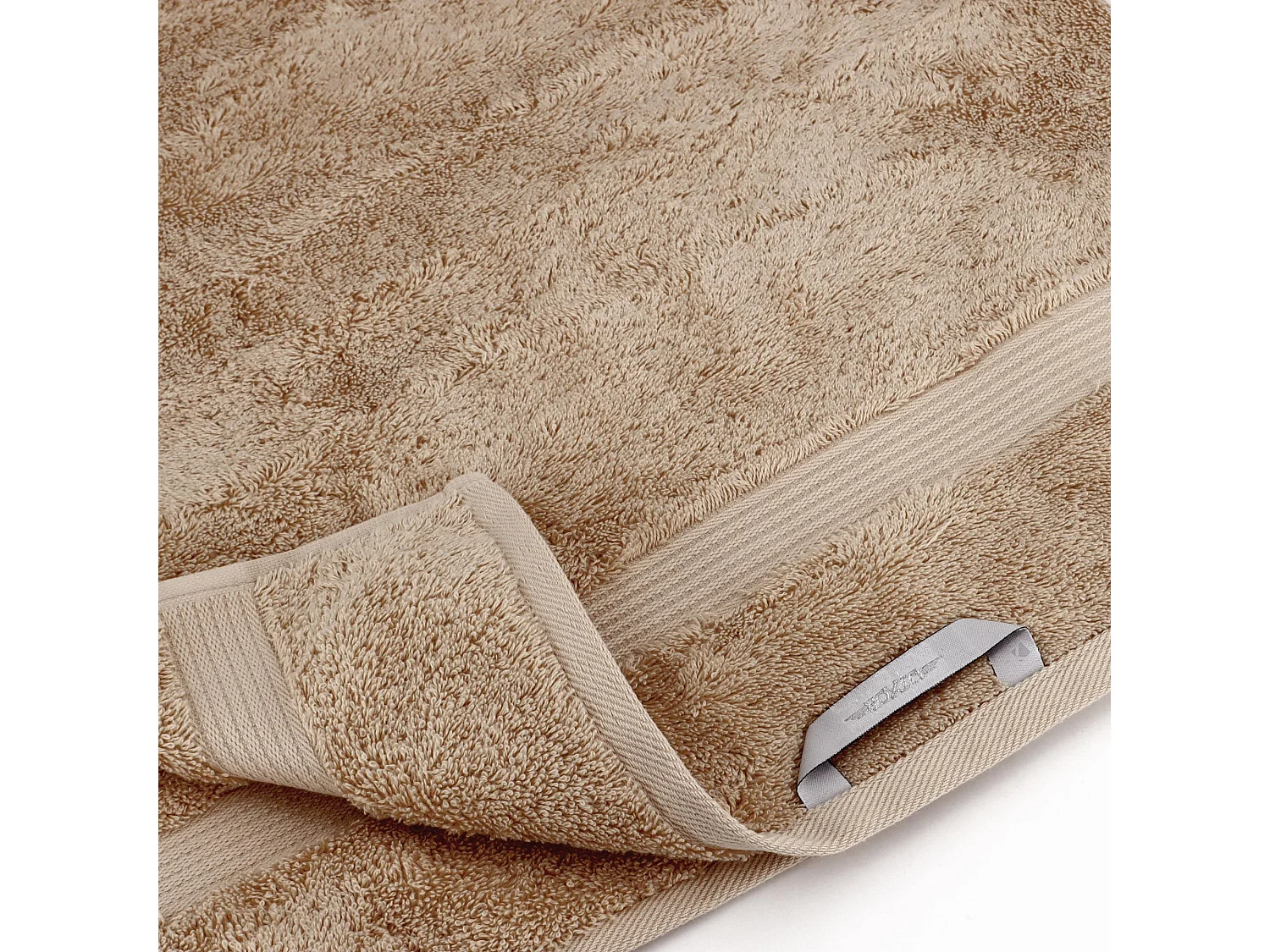 Lot de 2 serviettes invité 30x50 cm LUXOR taupe