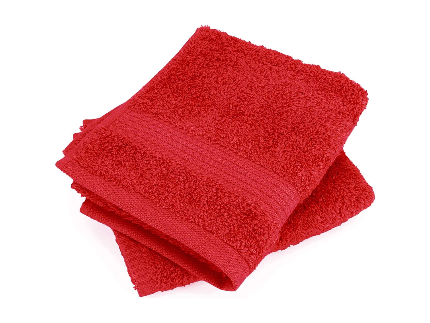 Lot de 2 serviettes invité 30x50 cm LUXOR bordeaux