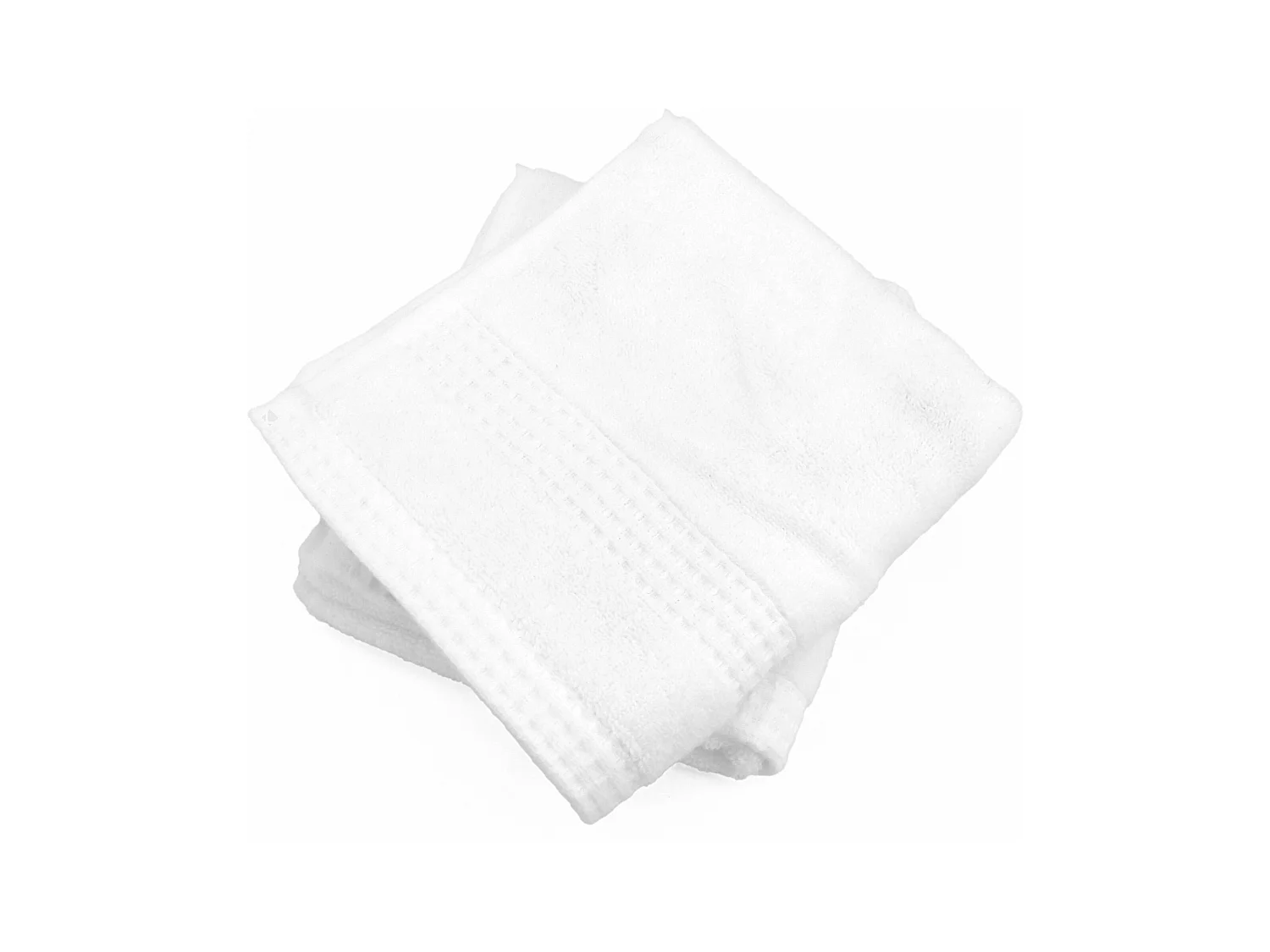 Lot de 2 serviettes invité 33x50 cm NATURAL blanc