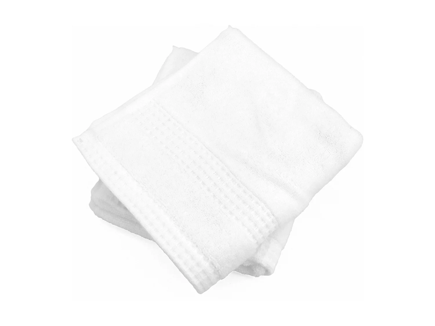 Lot de 2 serviettes invité 33x50 cm NATURAL blanc