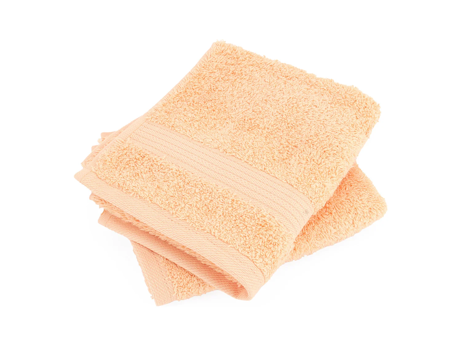 Lot de 2 serviettes invité 30x50 cm LUXOR orange aurore