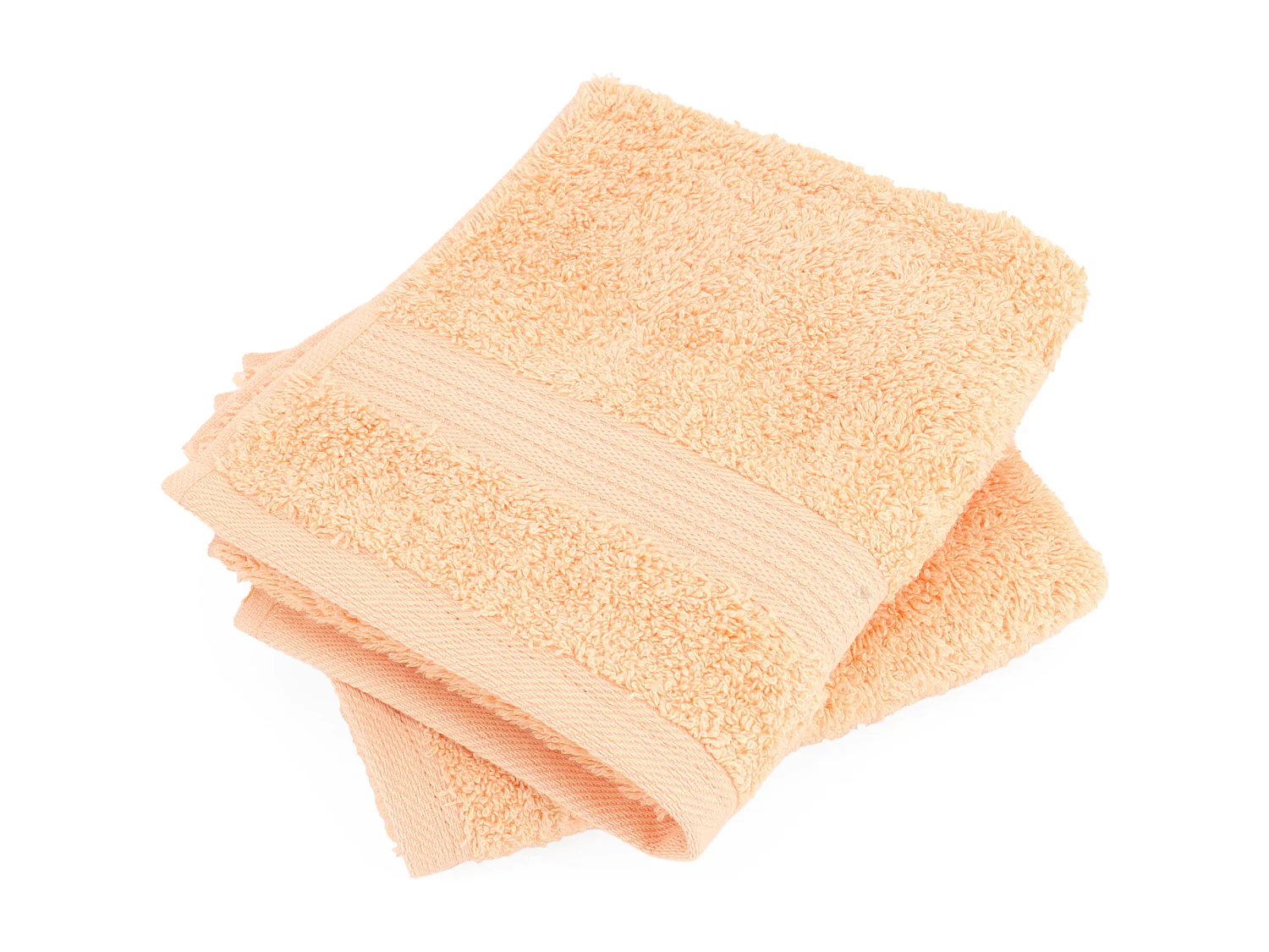 Lot de 2 serviettes invité 30x50 cm LUXOR orange aurore