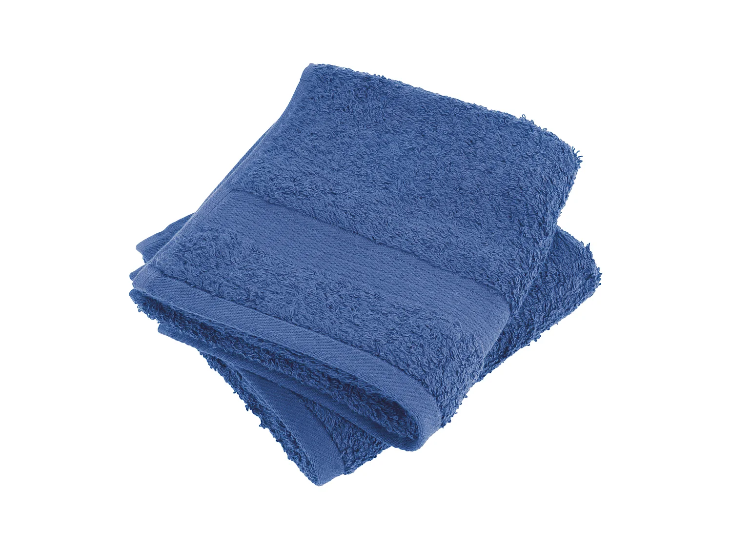 Lot de 2 serviettes invité 30x50 cm LUXOR bleu