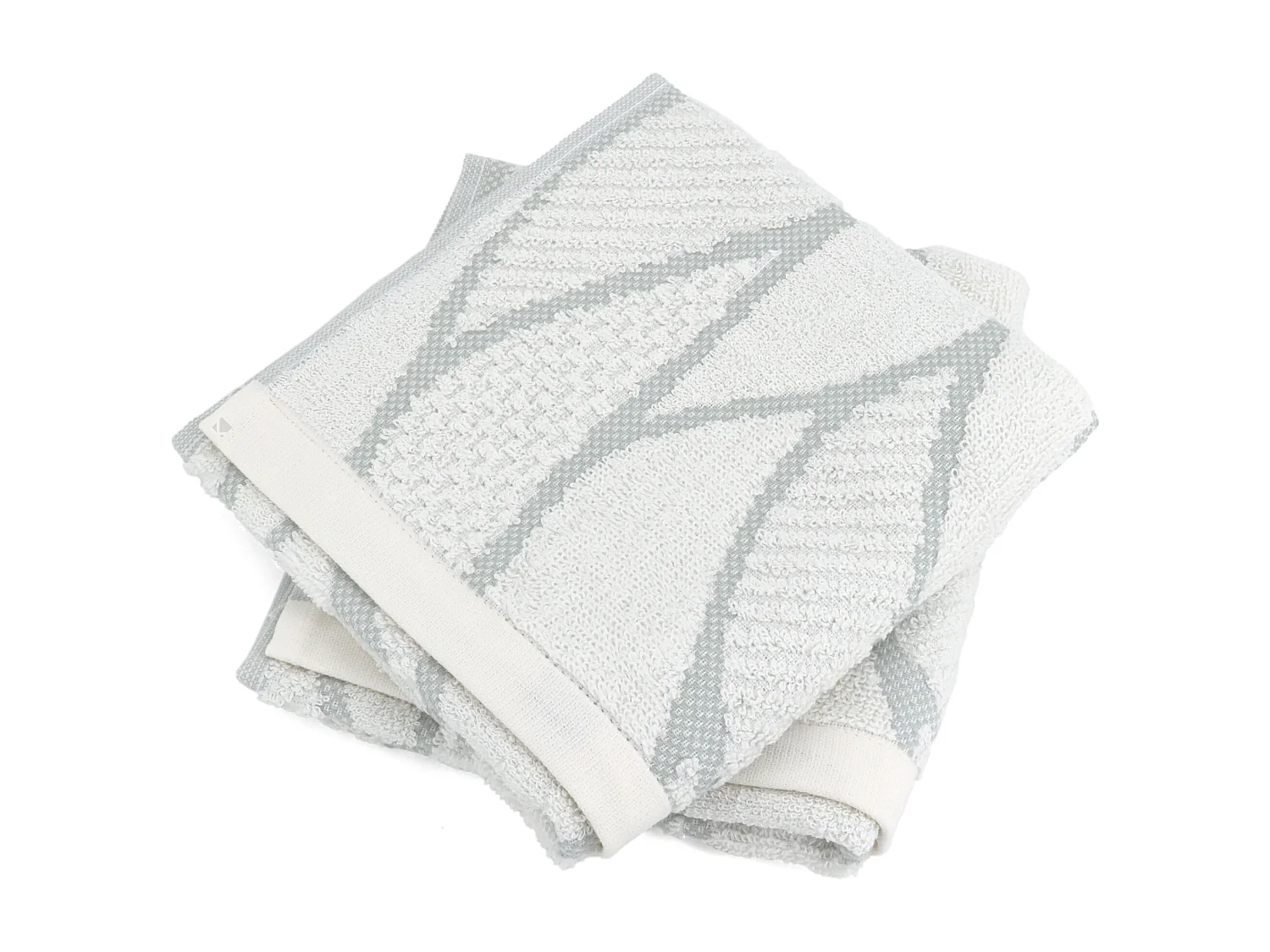 Lot de 2 serviettes invité 33x50 cm BAMBOO LINE vert