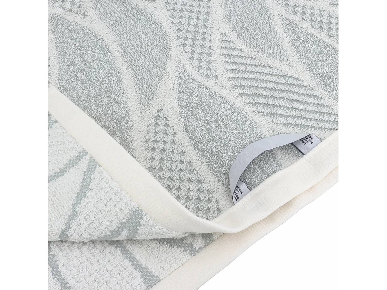 Lot de 2 serviettes invité 33x50 cm BAMBOO LINE vert