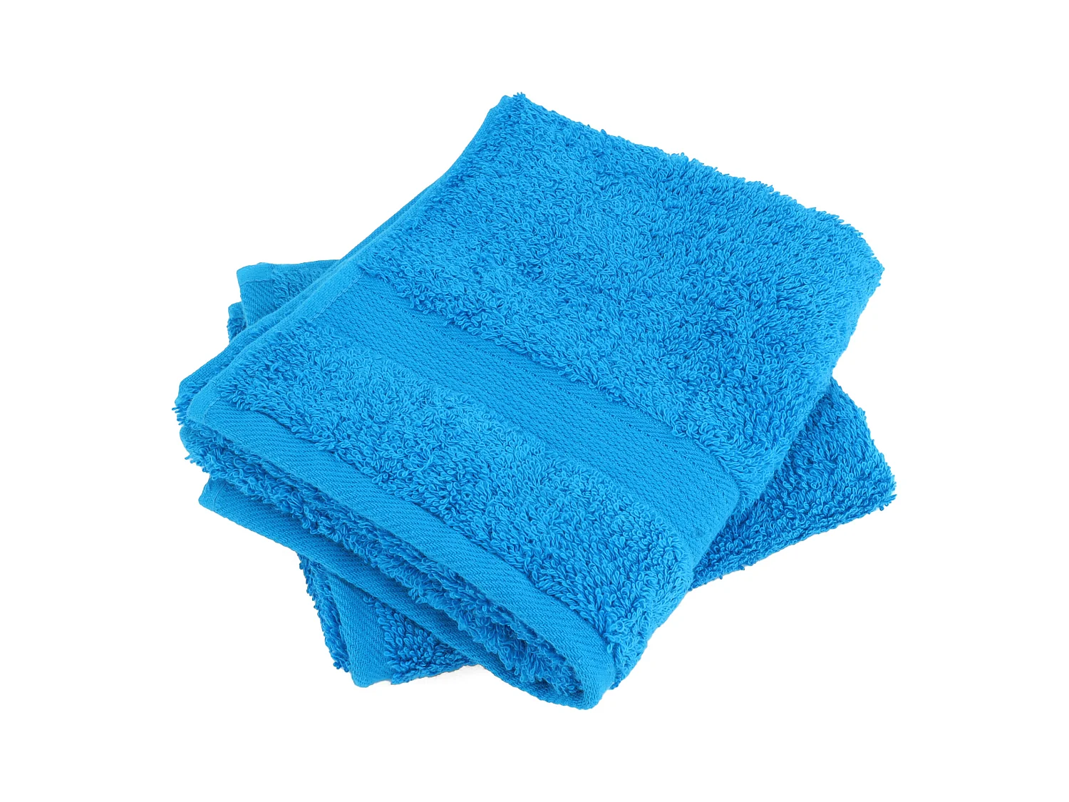 Lot de 2 serviettes invité 30x50 cm LUXOR turquoise