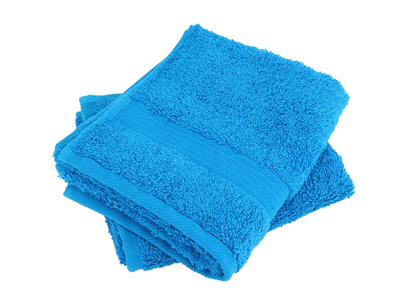 Lot de 2 serviettes invité 30x50 cm LUXOR turquoise