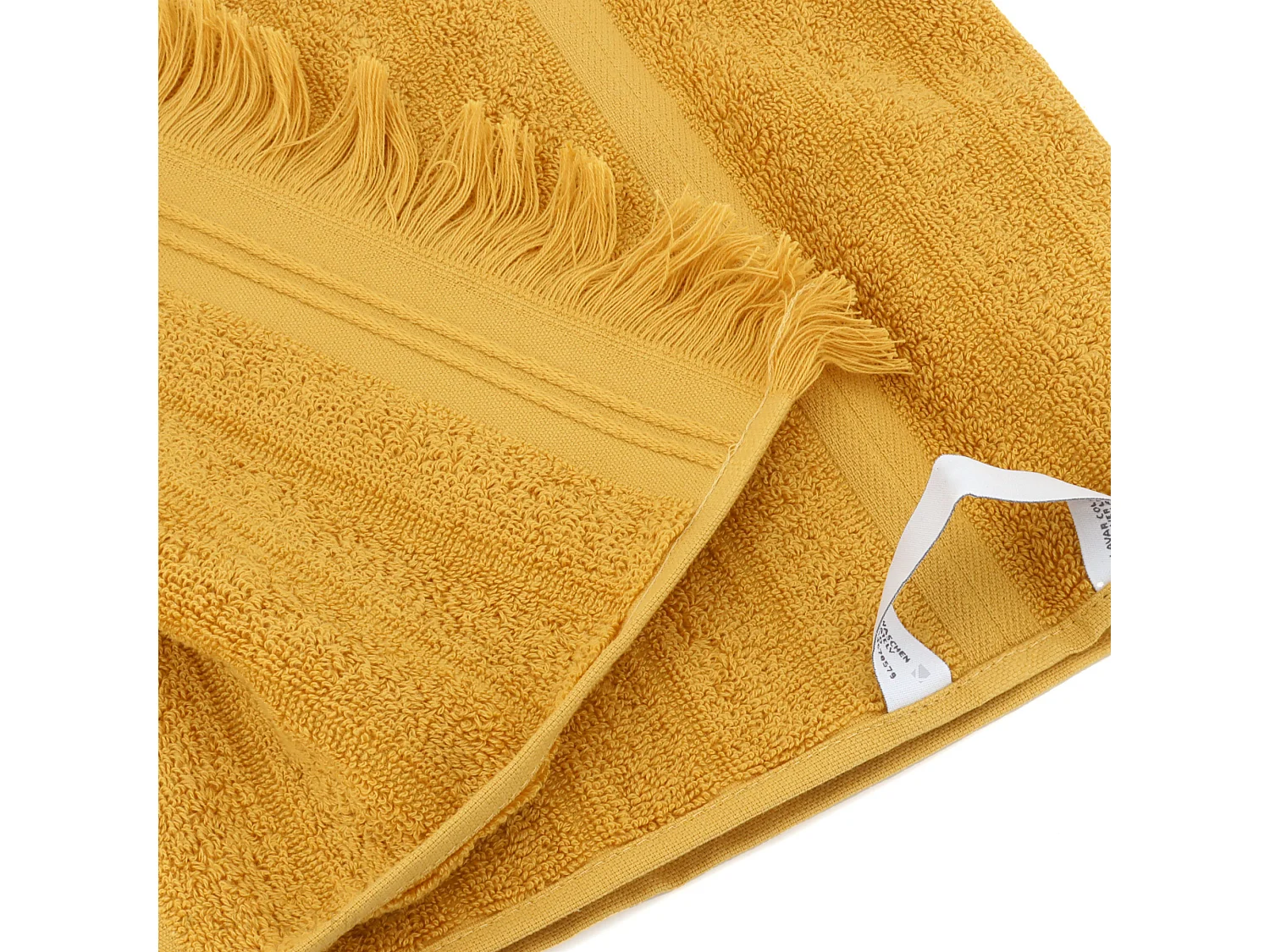 Lot de 2 serviettes invité 33x50 cm NATURAL STRIPES curry
