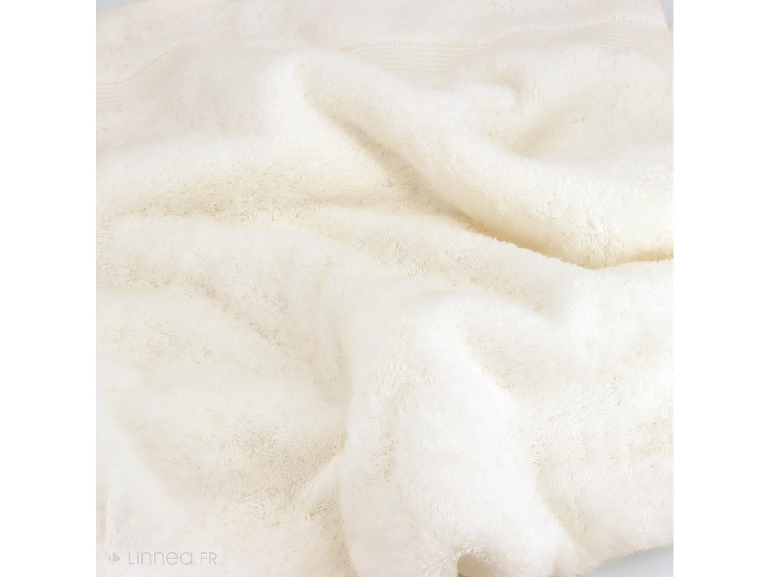 Lot de 2 serviettes invité 30x50 cm LUXOR blanc crème