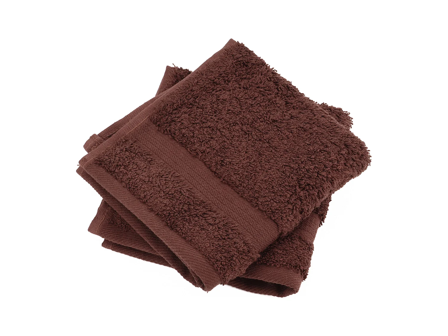 Lot de 2 serviettes invité 30x30 cm LUXOR marron