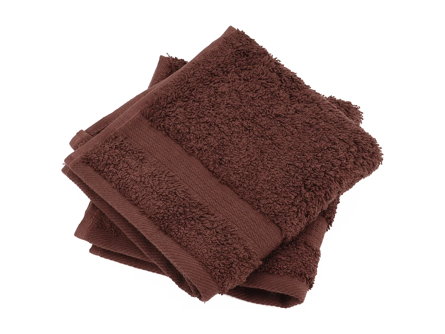Lot de 2 serviettes invité 30x30 cm LUXOR marron